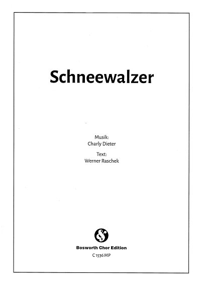 AQ: C. Dieter: Schneewalzer, ChKlav (Klavbegl) (B-Ware)