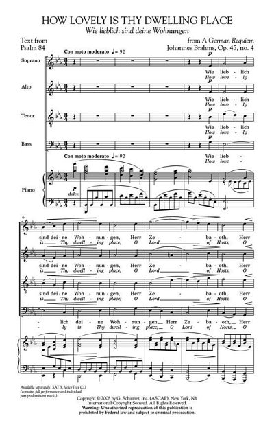 J. Brahms: How Lovely Is Thy Dwelling Place