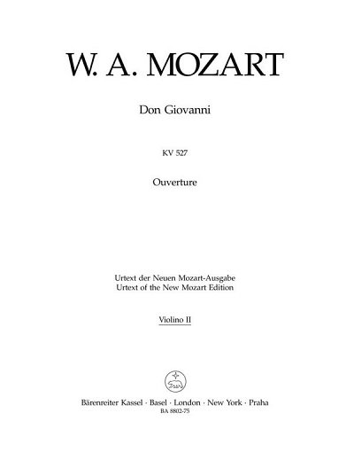 W.A. Mozart: Don Giovanni KV 527, Sinfo (Vl2)
