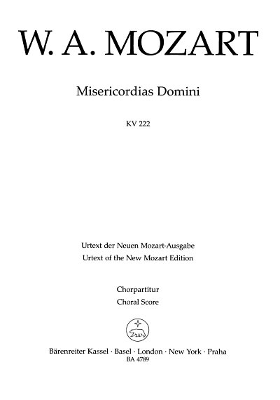 W.A. Mozart: Misericordias Domini KV 222 (205a), GCh4 (Chpa)