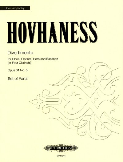 A. Hovhaness: Divertimento op. 61/5, ObKlarHrnFg (Stsatz)