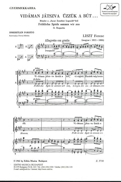 F. Liszt: Fröhliche Spiele sannen wir aus