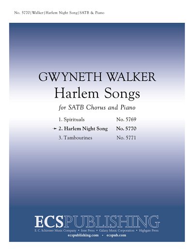 G. Walker: Harlem Songs: No. 2 Harlem Night, GchKlav (Part.)