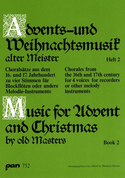 Advents- und Weihnachtsmusik alter Meister 2 Choralsaetze au
