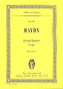 J. Haydn: Quartett D-Dur Op 2/5 Hob 3/11 Eulenburg Studienpa