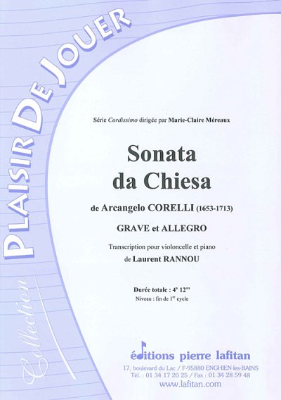 Sonata Da Chiesa, VcKlav (KlavpaSt)