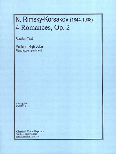 AQ: N. Rimski-Korsakow: 4 Romanzen op. 2, GesMKlav (B-Ware)