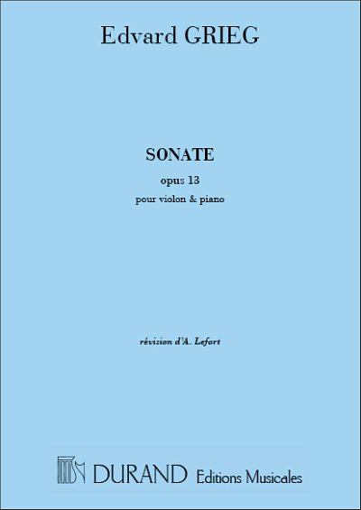 E. Grieg: Sonate Violon-Piano , VlKlav (KlavpaSt)
