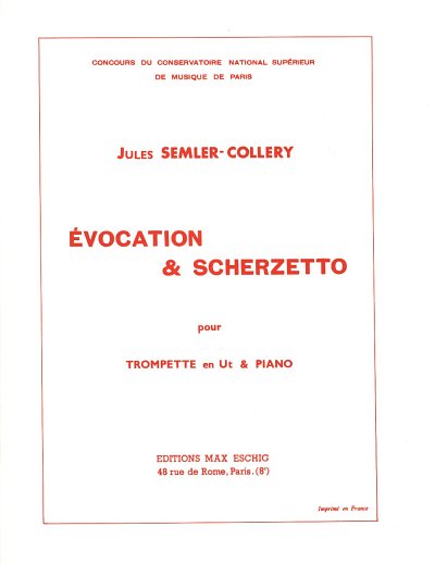 Evocation Et Scherzetto Trompette En Ut-Piano  (Part.)