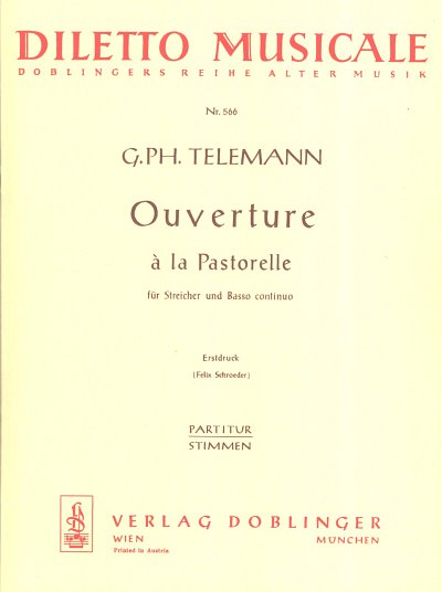 G.P. Telemann: Ouverture a la Pastorella, StrBc (Part.)