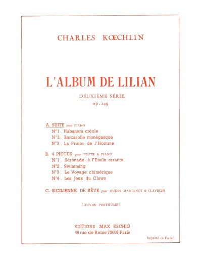 C. Koechlin: Suite op. 149/a, Klav