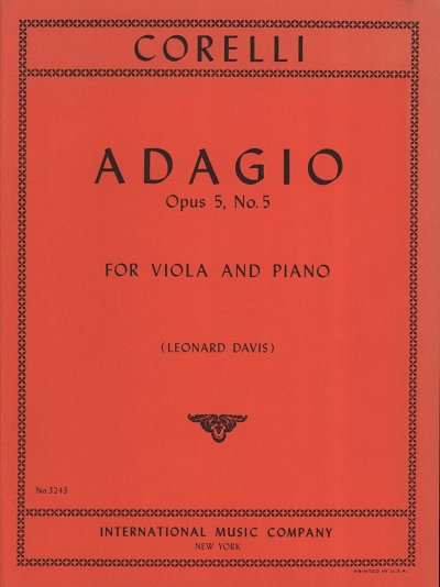 A. Corelli: Adagio Op. 5 N. 5 (Davis) (Bu)