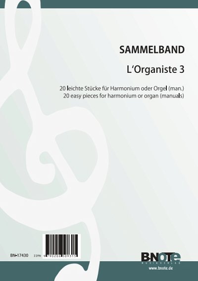 Diverse: L’Organiste 3 - 20 leichte Stücke für Harmonium oder Orgel