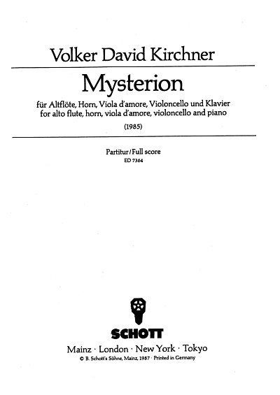 V.D. Kirchner: Mysterion 