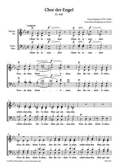 DL: F. Schubert: Chor der Engel Christ ist erstanden! / D. 4