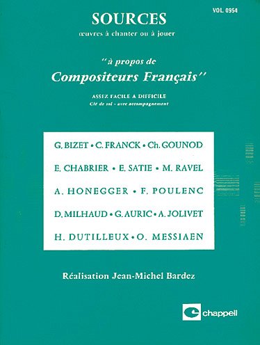 J. Bardez: Sources Volume 0954 A Propos de Compositeurs