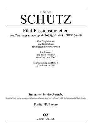 H. Schuetz: 5 Passionsmotetten aus Cantiones sacrae o (Part.