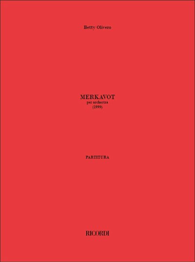B. Olivero: Merkavot, Orch (Part.)