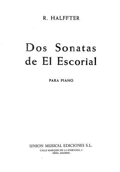 Dos Sonatas De El Escorial, Klav