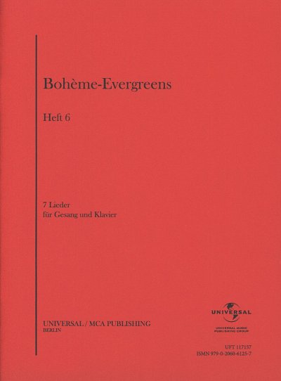 Bohème Evergreens, Heft 6, GesKlav
