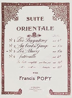 F. Popy: Suite orientale n°3 Les Almées, Klav