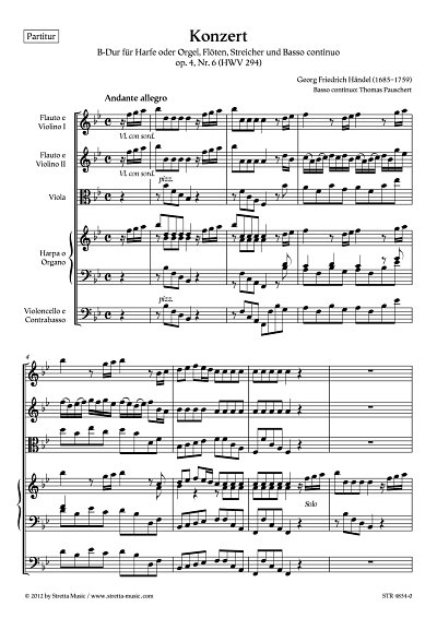 DL: G.F. Haendel: Konzert B-Dur op. 4, Nr. 6 (HWV 294)