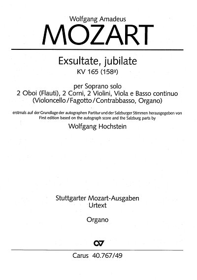 W.A. Mozart: Exsultate, jubilate KV 165 (KV 158a)