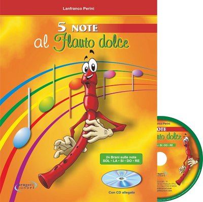 L. Perini: 5 Note al Flauto dolce, Blfl (+CD)