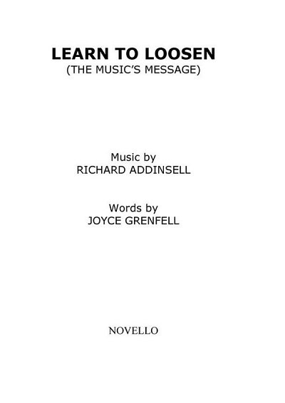 R. Addinsell: Learn To Loosen (The Music's Message), GesKlav