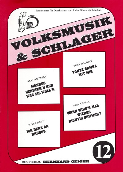 Volksmusik & Schlager 12, Key/AkKlv;Ge