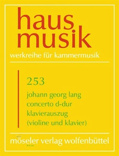 Lang Johann Georg: Konzert D-Dur