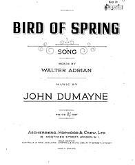 John Dumayne, Walter Adrian: Bird Of Spring