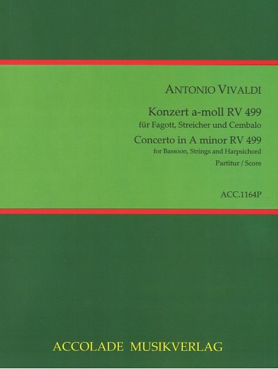A. Vivaldi: Konzert a-moll RV 499, FagStrBc (Part.)