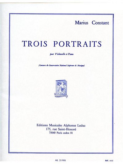 M. Constant: 3 Portraits, VcKlav (KlavpaSt)