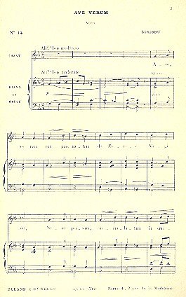 F. Schubert: Ave Verum Mezzo-Piano , GesKlav