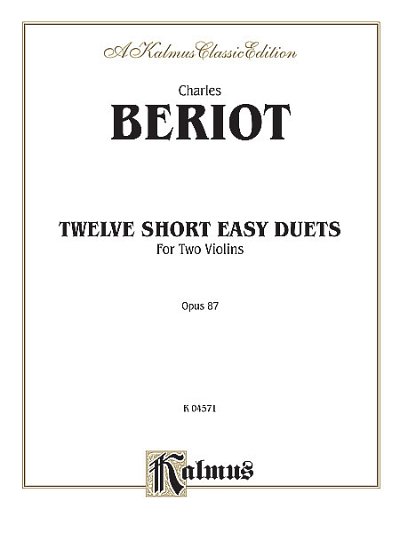 Twelve Short Easy Duets, Op. 87, Viol