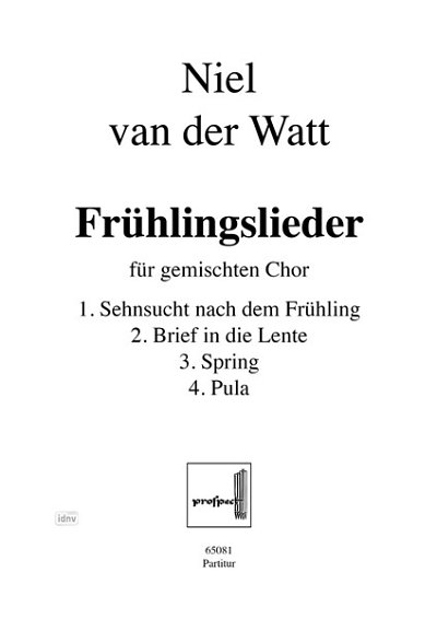 N. van der Watt: Fruehlingslieder