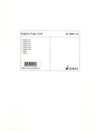 E. Ysaÿe: Exil! op. 25  (Stsatz)
