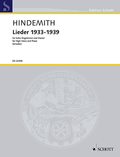 P. Hindemith: Lieder 1933-1939