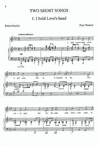 P. Warlock: Songs 1923-1926 - medium voice - Peter, GesMKlav