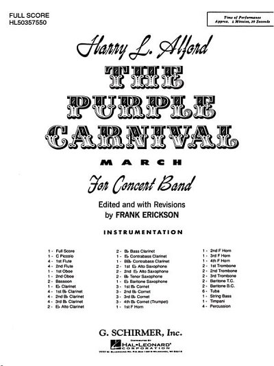Purple Carnival Bd Full Sc March, Blaso (Part.)