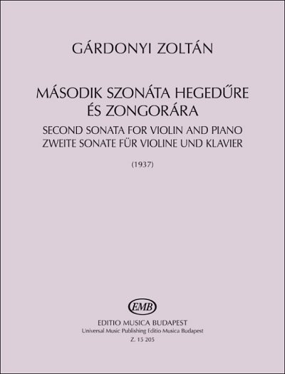 Z. Gárdonyi: Zweite Sonate, VlKlav (KlavpaSt)