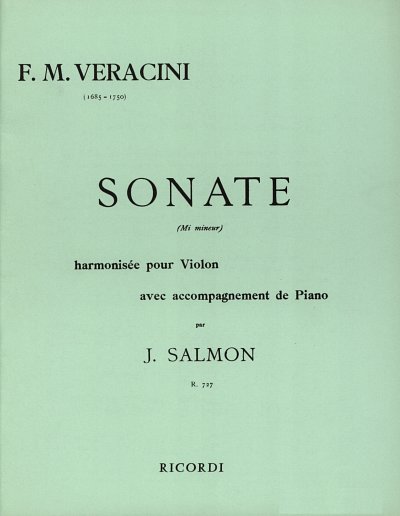 AQ: F.M. Veracini: Sonate En Mi Mineur Violon, VlKl (B-Ware)