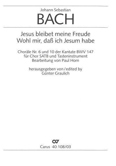 J.S. Bach: Jesus bleibet meine Freude, GchStrBc;Ob (Orgpa)
