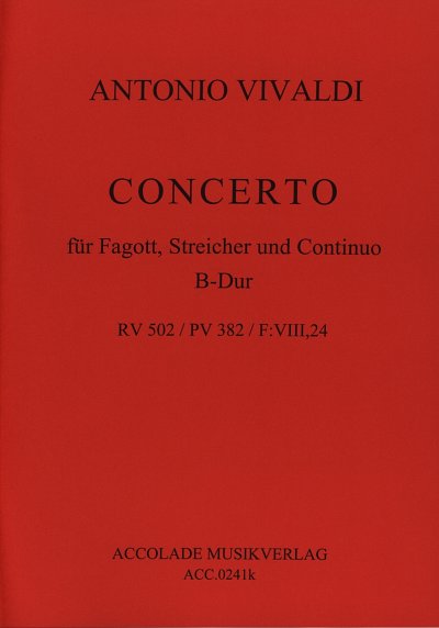 A. Vivaldi: Concerto B-Dur Rv 502 Pv 382 F 7/24