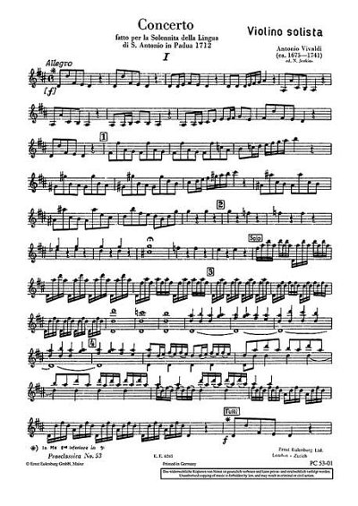DL: A. Vivaldi: Concerto D-Dur, VlStrBc (Vlsolo)