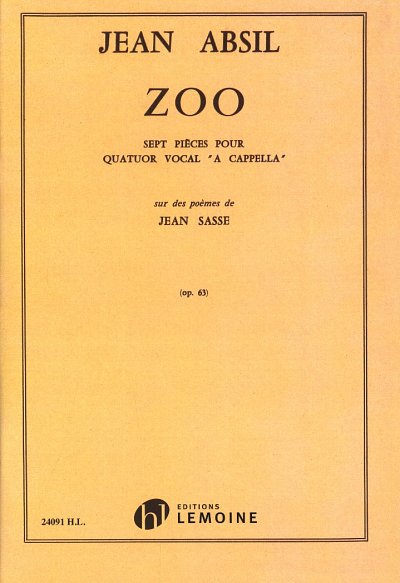 J. Absil: Zoo op. 63, Gch (Bu)