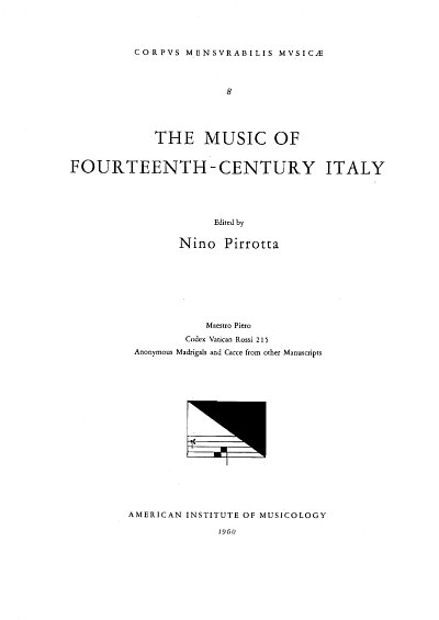 N. Pirrotta: Music of Fourteenth-Century Italy 2 (Blatt)