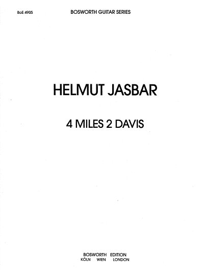 Helmut Jasbar: 4 Miles 2 Davis, Git