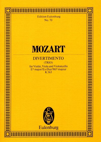 W.A. Mozart: Divertimento Es-Dur Kv 563 Eulenburg Studienpar